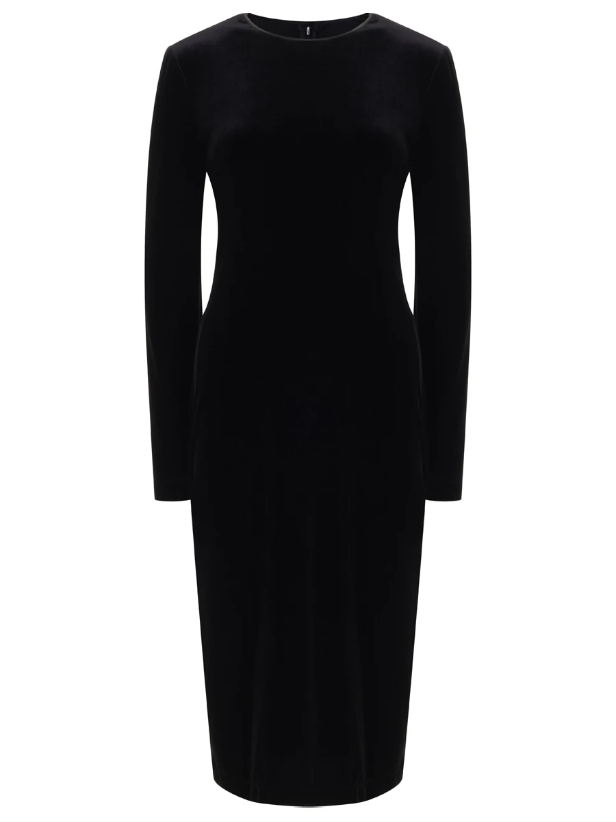 Платье бархатное DOLCE & GABBANA F6JKSTFUWD6 N0000 Черный 