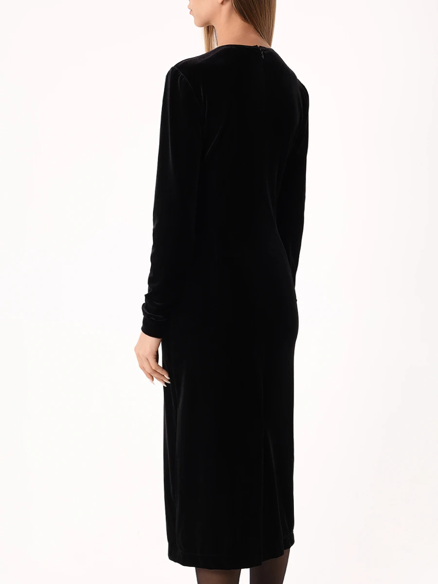Платье бархатное DOLCE & GABBANA F6JKSTFUWD6 N0000 Черный  Фото 3