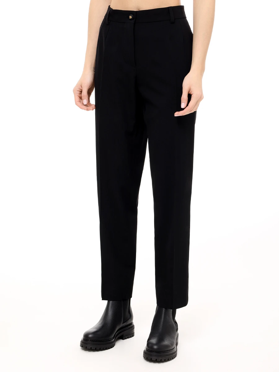 Брюки шерстяные DOLCE & GABBANA FT0CXT FUBGB N0000 Черный  Фото 4