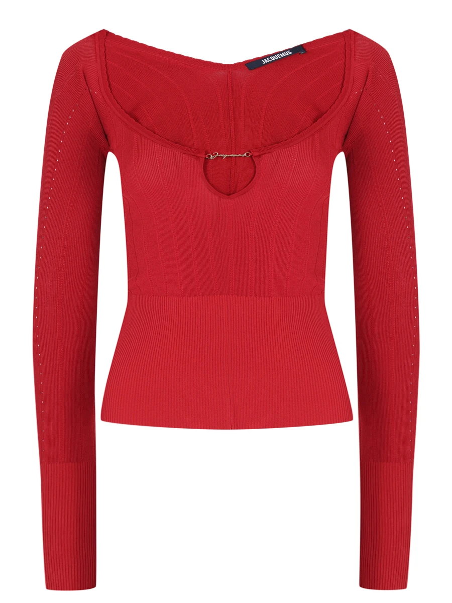 Джемпер из вискозы JACQUEMUS 241KN3572358 480 Красный 