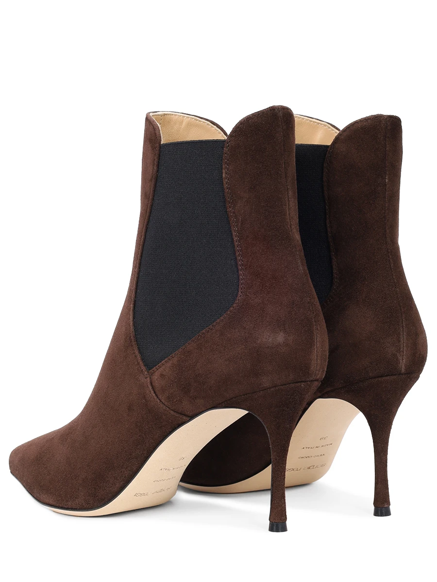 Ботильоны замшевые Godiva SERGIO ROSSI A85470-MCAZ01-2204-110 Коричневый  Фото 4