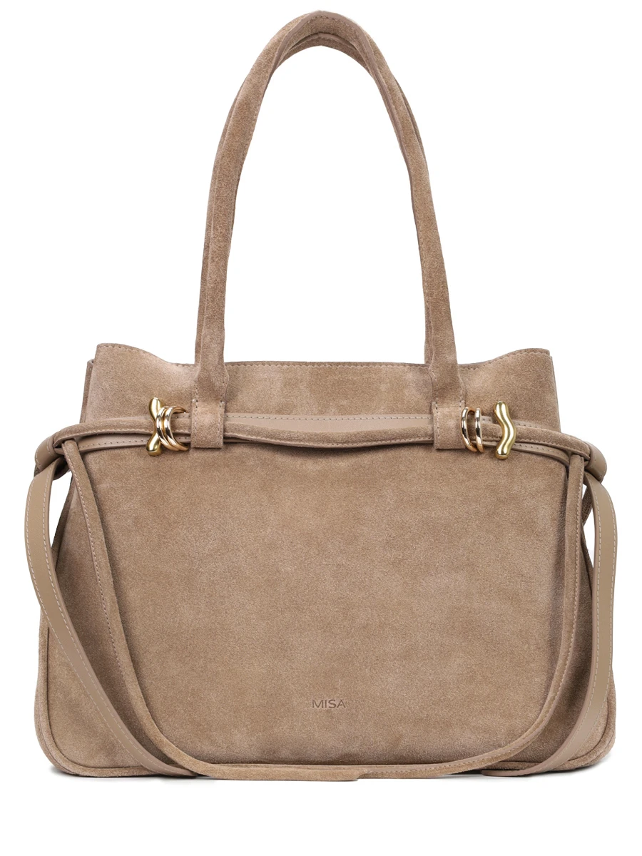 Сумка замшевая MISA BAGS Трюфель Какао Бежевый 