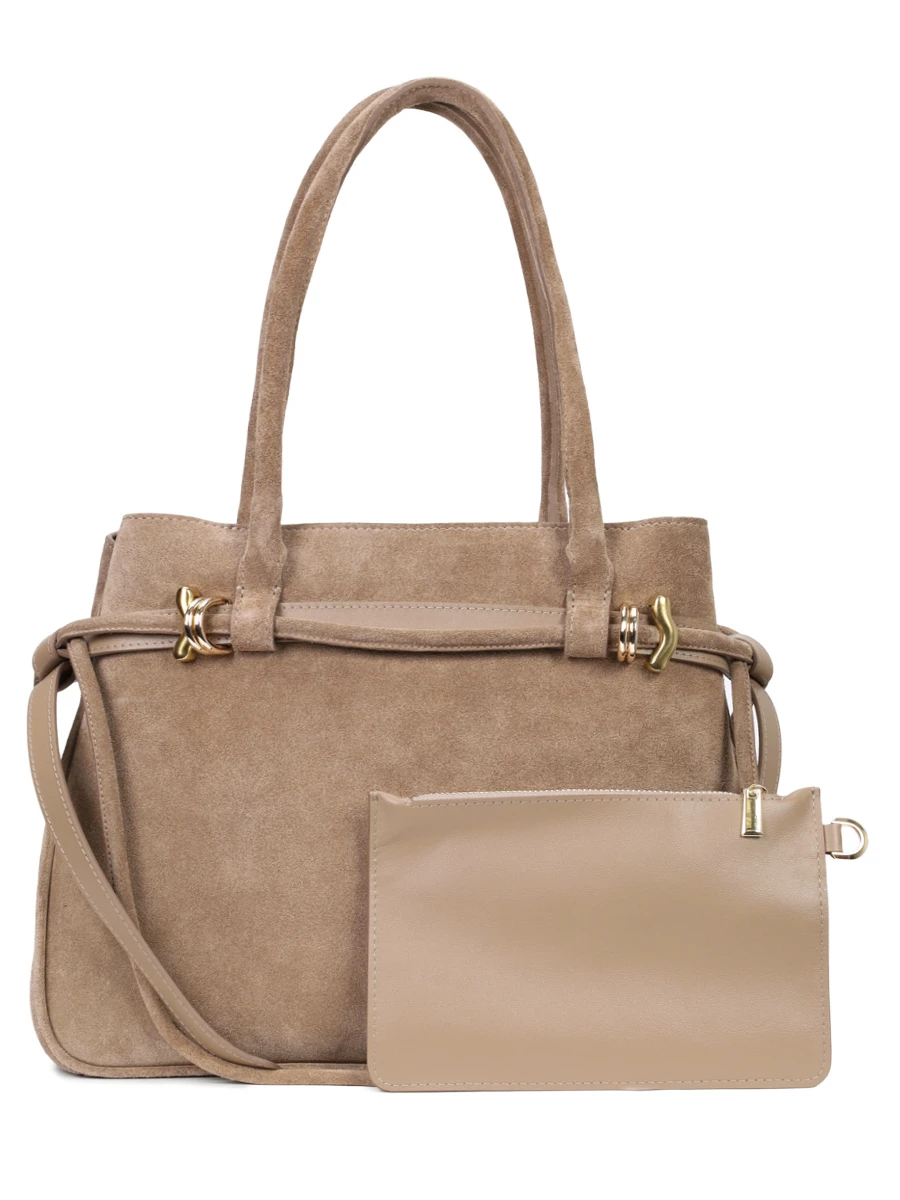 Сумка замшевая MISA BAGS Трюфель Какао Бежевый  Фото 3