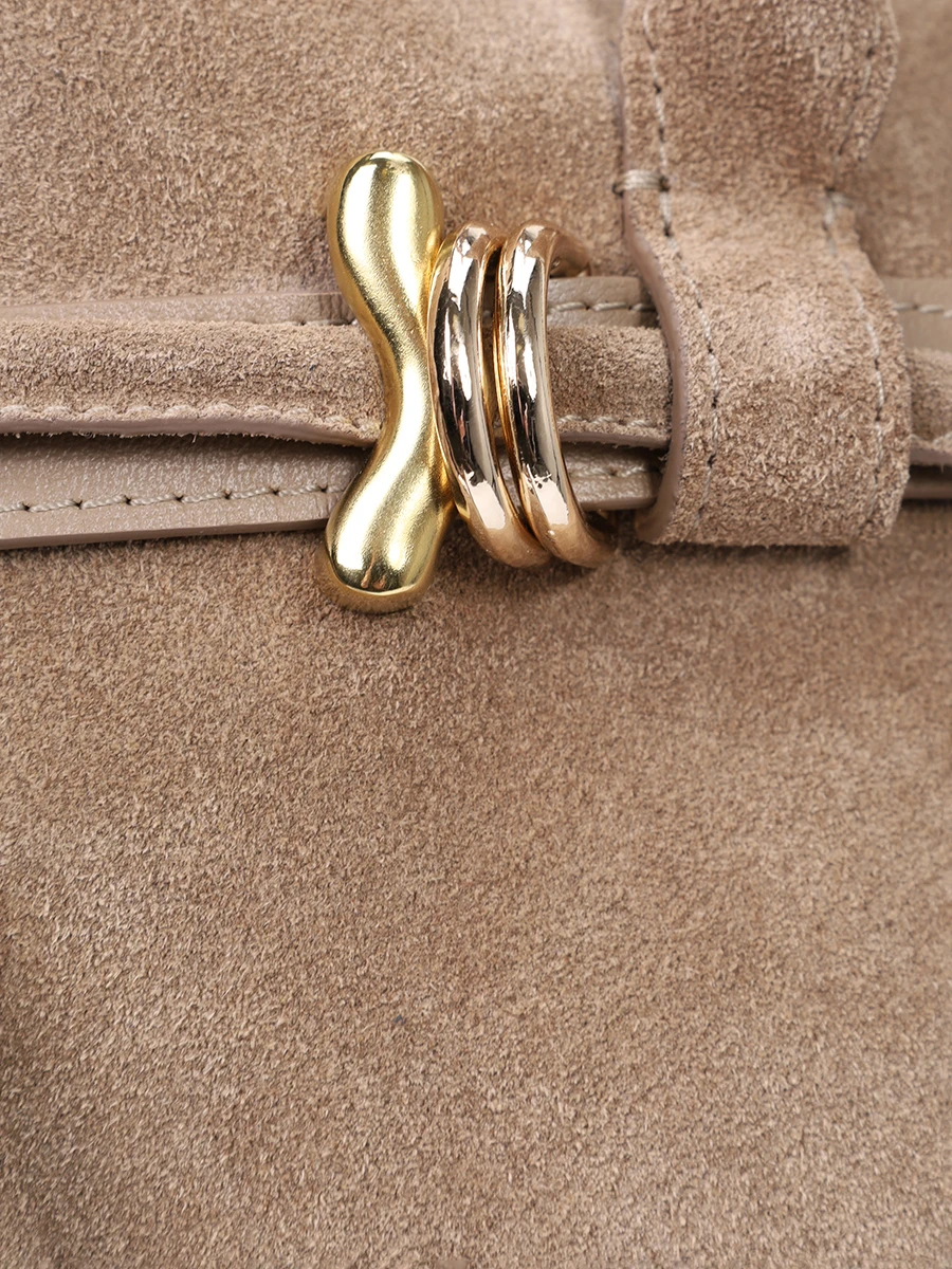 Сумка замшевая MISA BAGS Трюфель Какао Бежевый  Фото 6
