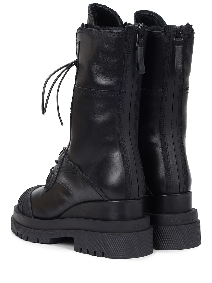 Ботинки кожаные на меху PREMIATA M6561 ISEO NERO Черный  Фото 4