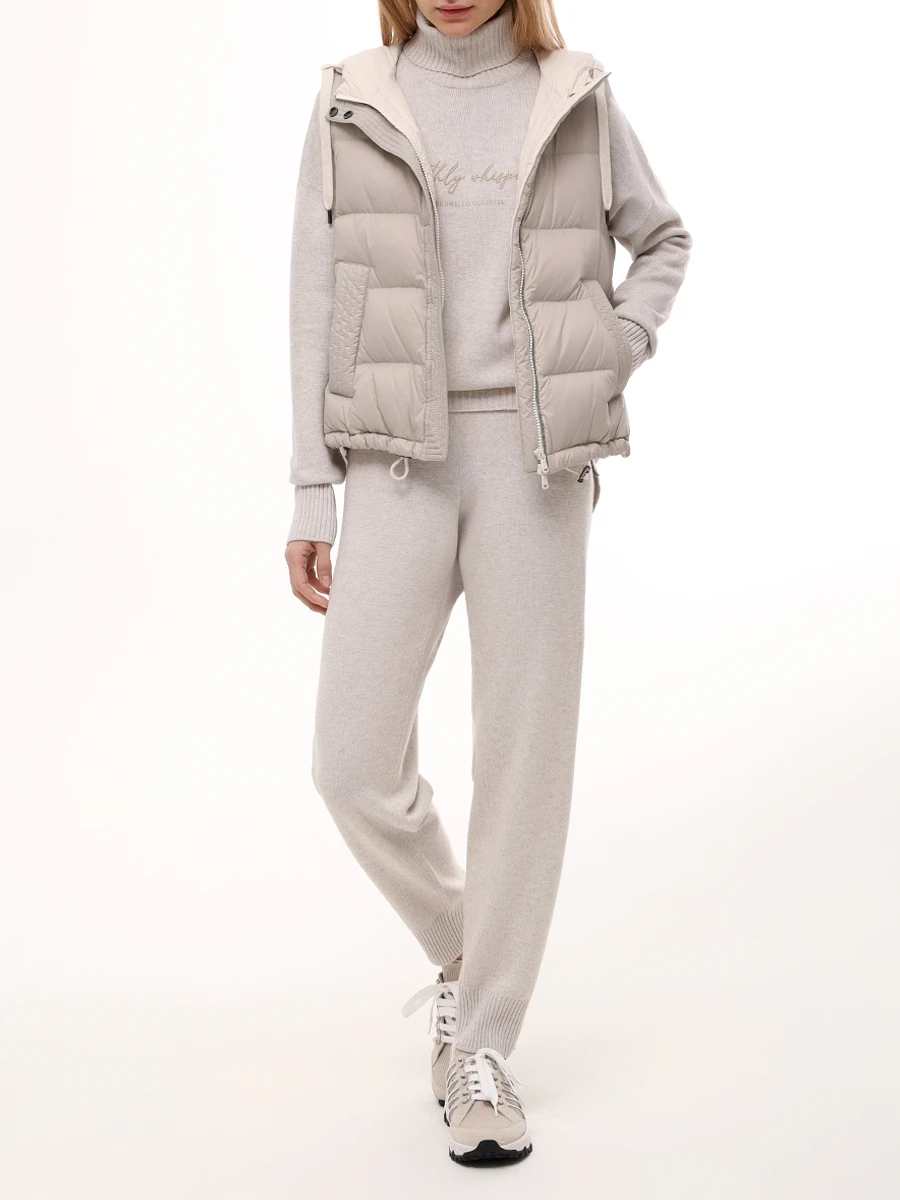 Костюм из шерсти и кашемира BRUNELLO CUCINELLI M16709403P/M16709499P C9610 Бежевый  Фото 2