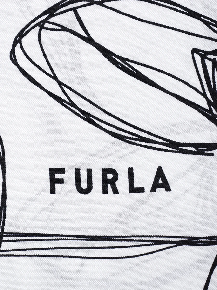 Платок шелковый FURLA WT00021-BX3591-1704S Белый  Фото 3