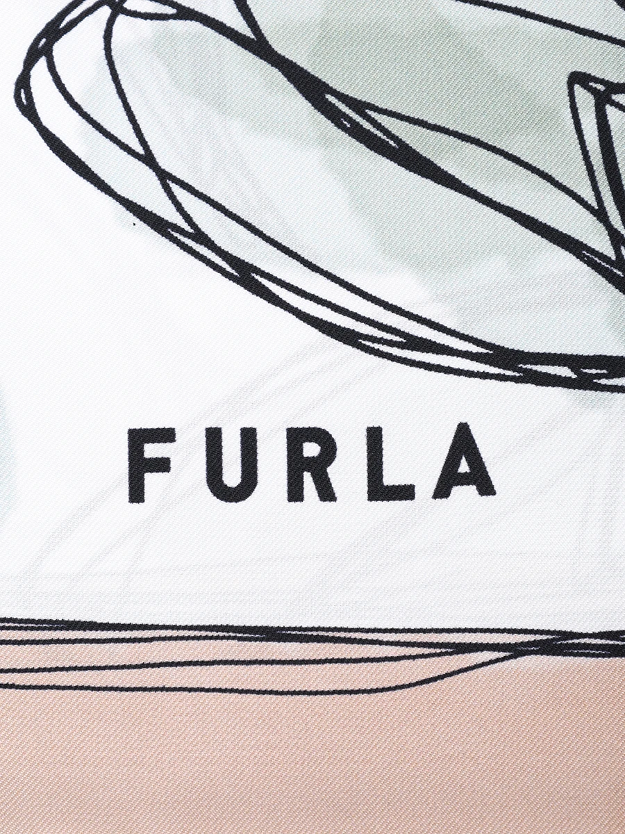 Платок шелковый FURLA WT00021-BX3591-MT000 Белый  Фото 3