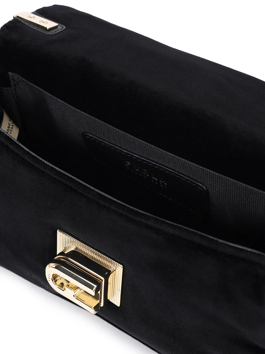 Сумка бархатная FURLA BAFKACO-BX3356-O6000 Черный  Фото 4