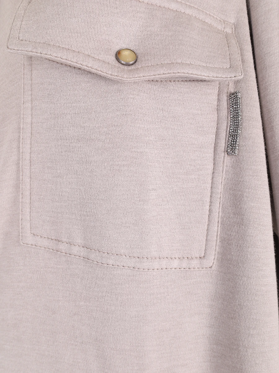 Костюм хлопковый BRUNELLO CUCINELLI MP828FH606/MP828FH699 C9593 Бежевый  Фото 4