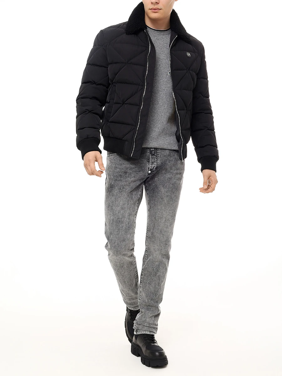 Джинсы Regular Fit хлопковые PHILIPP PLEIN MDT3937/01IS Серый  Фото 2