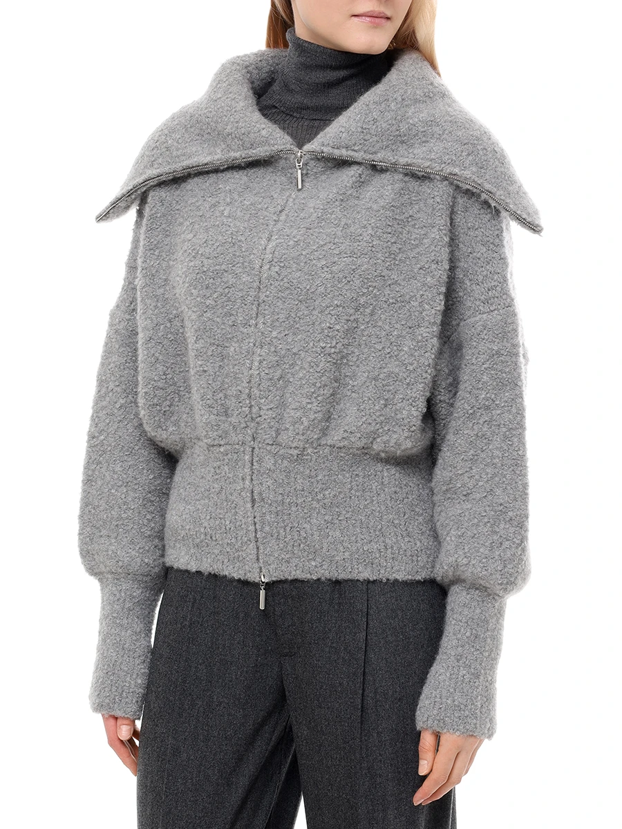 Кардиган из кашемира и шерсти SASUPHI W24704 0951 Серый  Фото 4