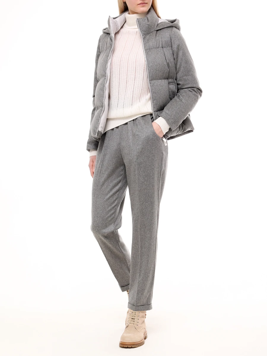 Брюки кашемировые KITON D37102K0580E03004 Серый  Фото 2