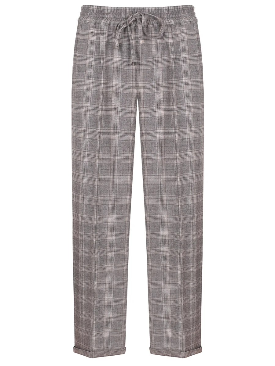 Брюки шерстяные KITON D56106K0549E01000 Коричневый 