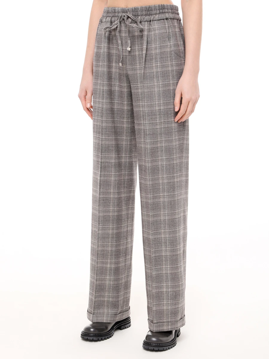 Брюки шерстяные KITON D56106K0549E01000 Коричневый  Фото 4