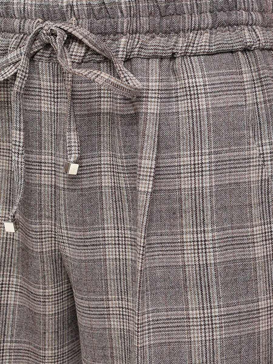 Брюки шерстяные KITON D56106K0549E01000 Коричневый  Фото 5