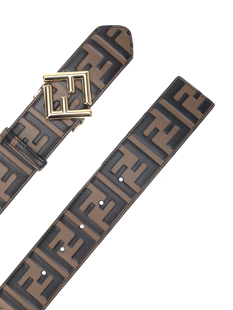 Ремень кожаный FENDI 8C0736 AROO F13VK Коричневый  Фото 3