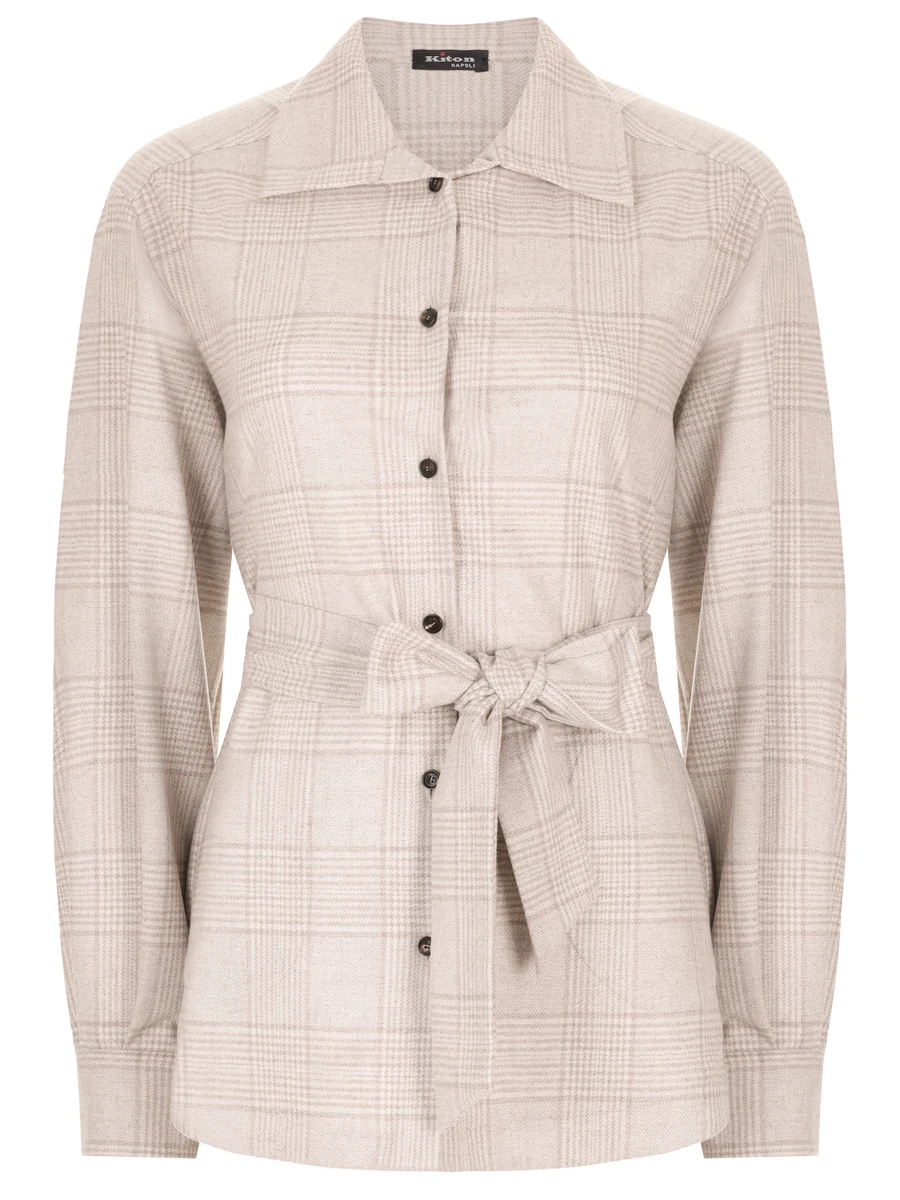 Рубашка шерстяная KITON D58453K0520E02000 Клетка 