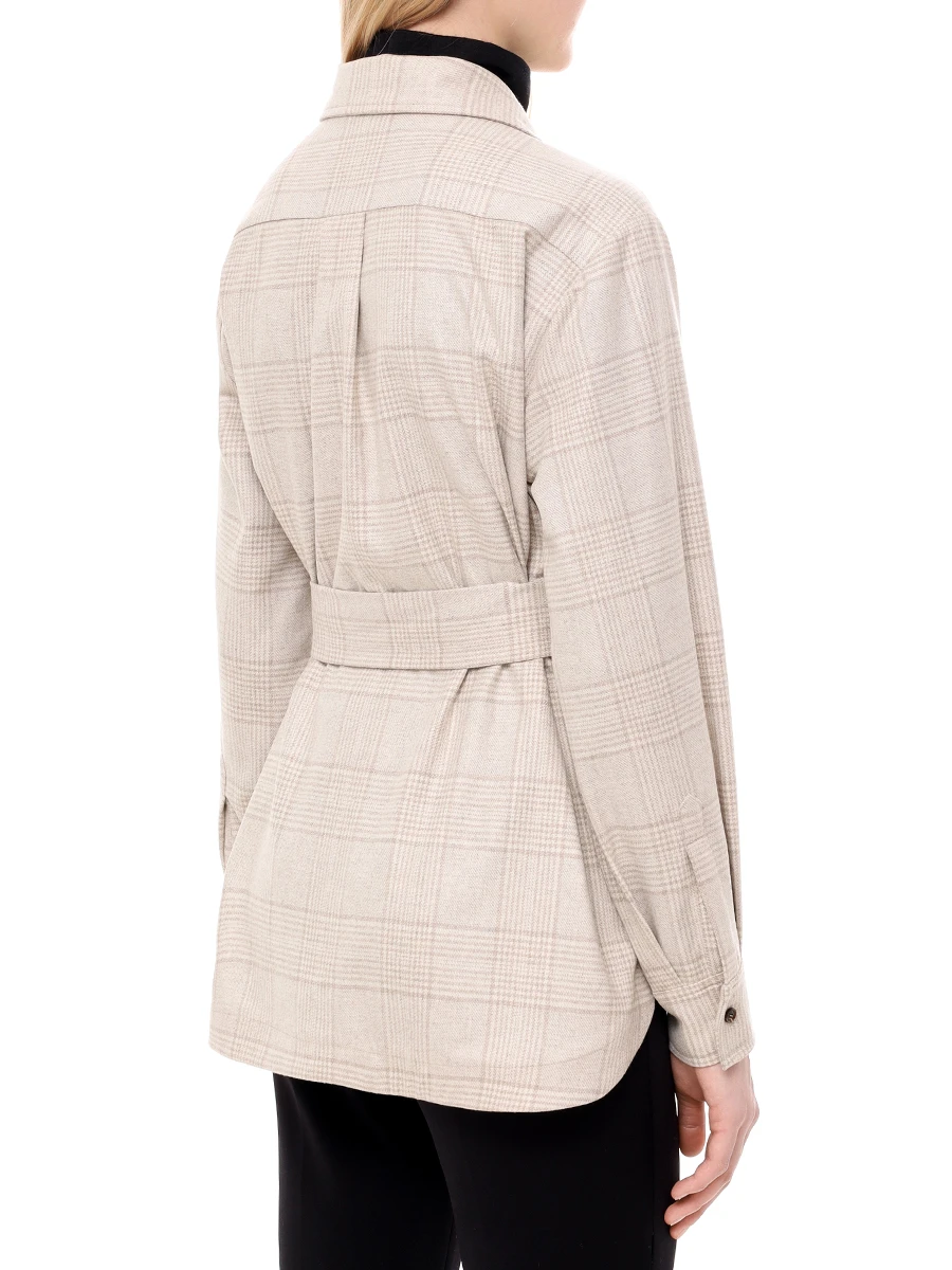 Рубашка шерстяная KITON D58453K0520E02000 Клетка  Фото 3