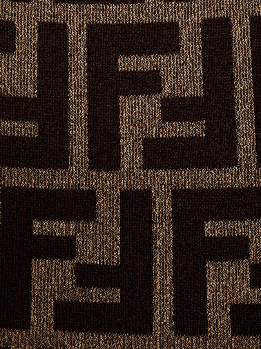 Платье хлопковое FENDI FZDC83 ASJT F0GGE Коричневый  Фото 6