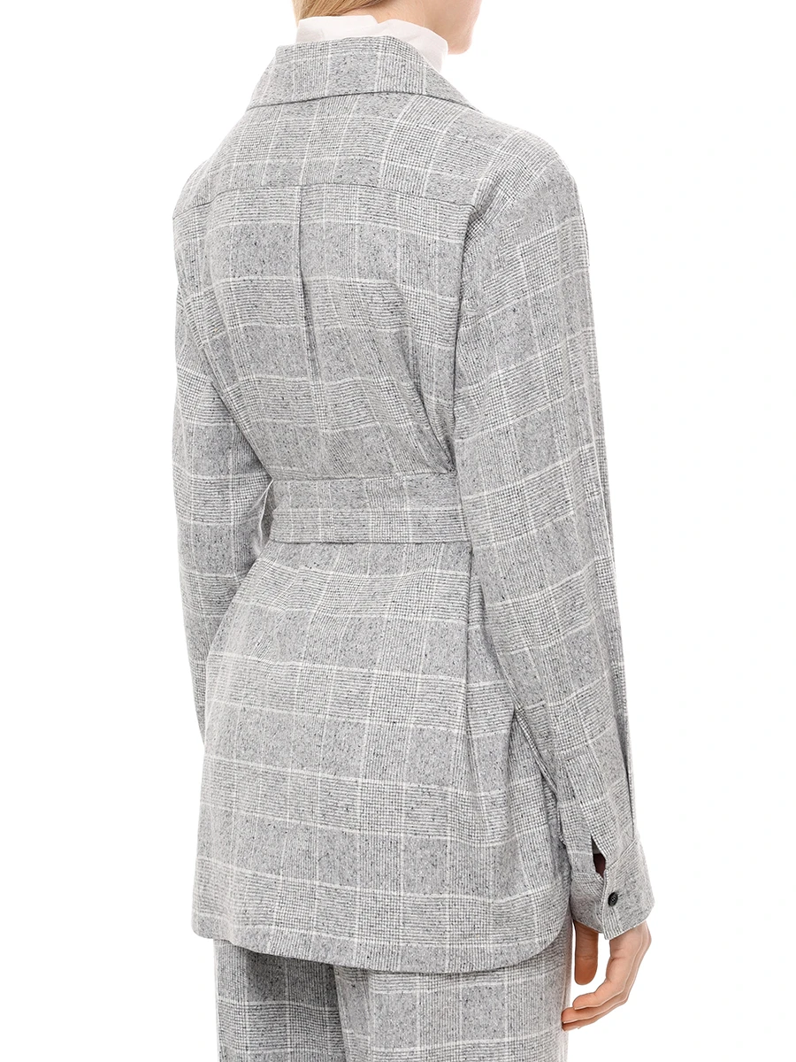 Рубашка из шелка и шерсти KITON D58453K0541E02000 Серый  Фото 3