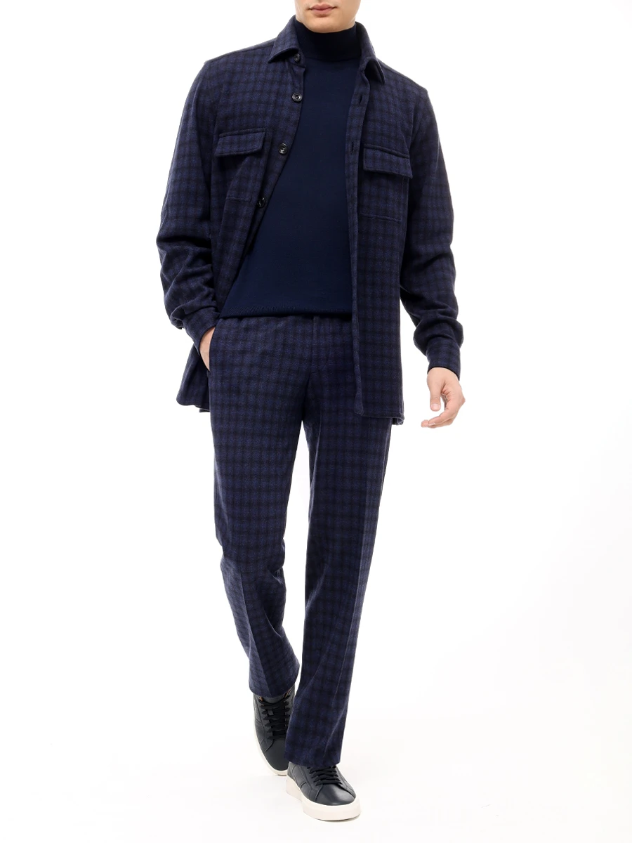 Брюки шерстяные KITON UPN01K0133E04001 Синий  Фото 2