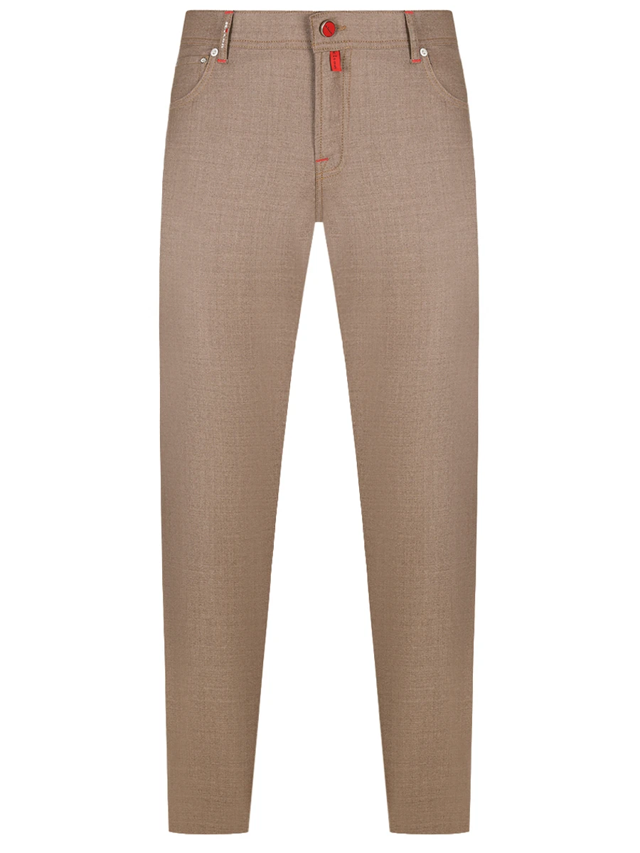 Брюки шерстяные KITON UPNJSK0149F03000 Бежевый 