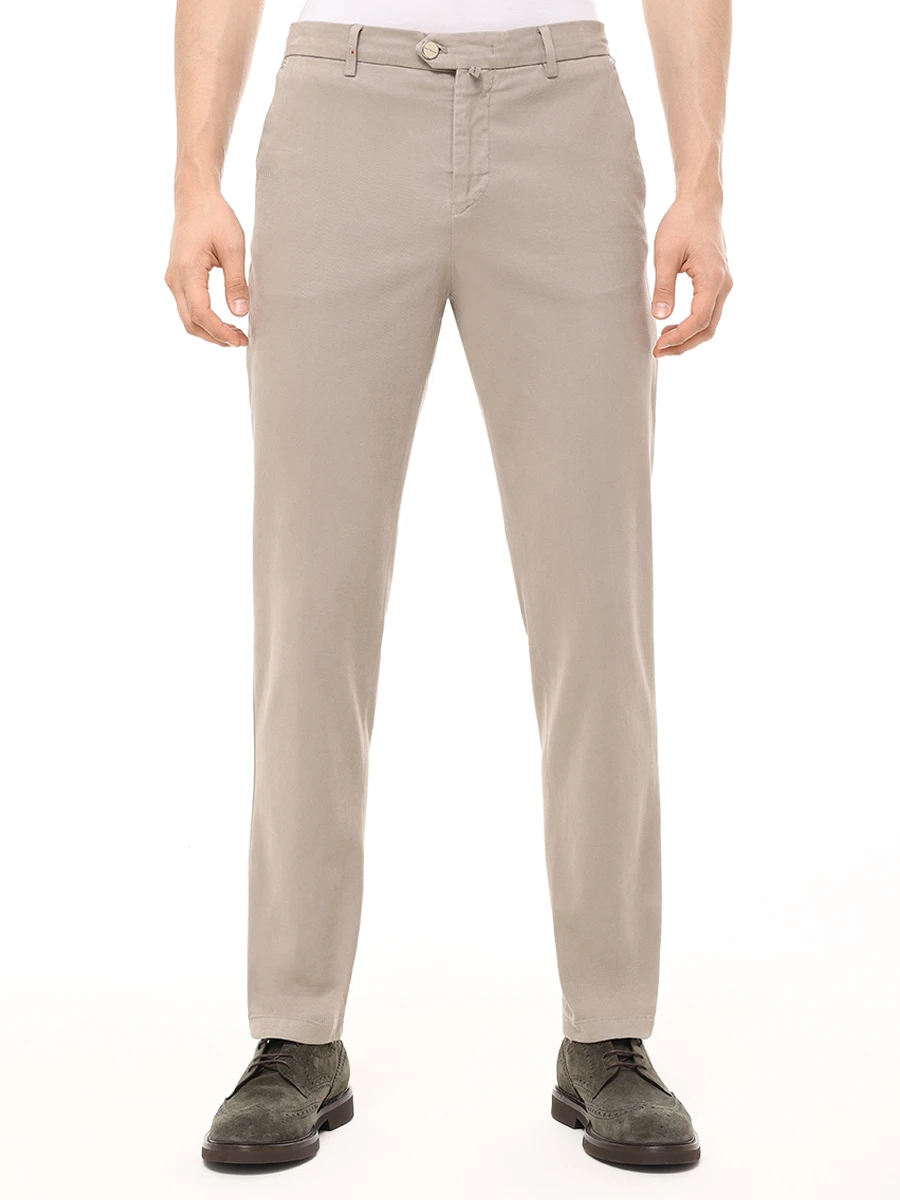 Брюки хлопковые KITON UFPPEK0100F05001 Бежевый  Фото 4