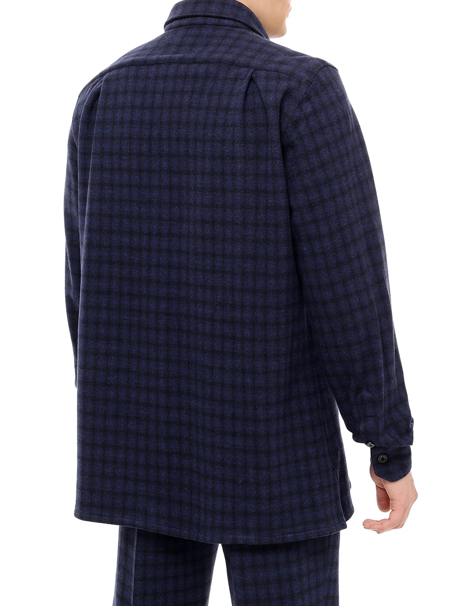 Рубашка шерстяная KITON UMC016K0133E04000 Синий  Фото 3
