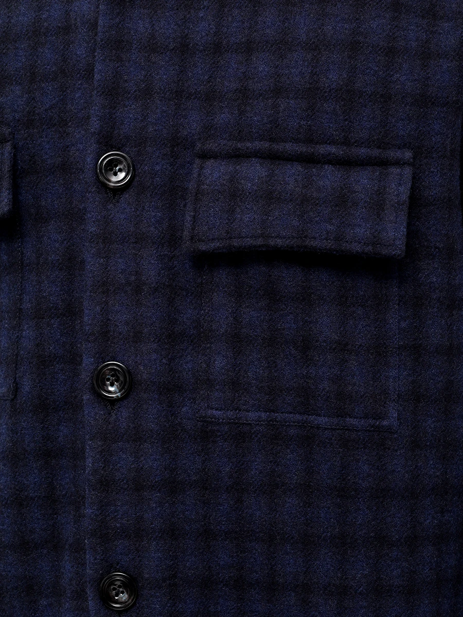 Рубашка шерстяная KITON UMC016K0133E04000 Синий  Фото 5
