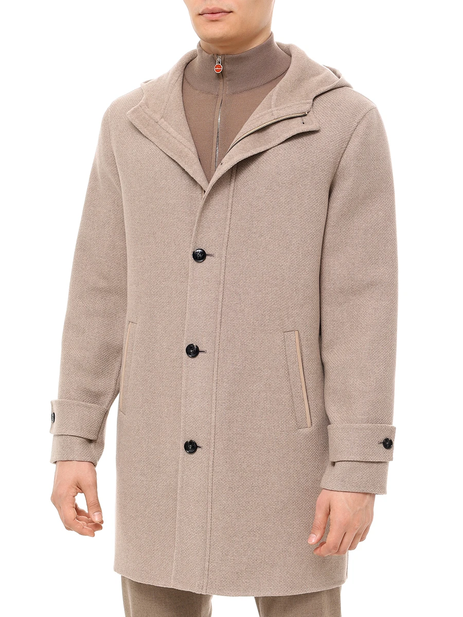 Пальто кашемировое KITON UW1867V0416F02000 Бежевый  Фото 4