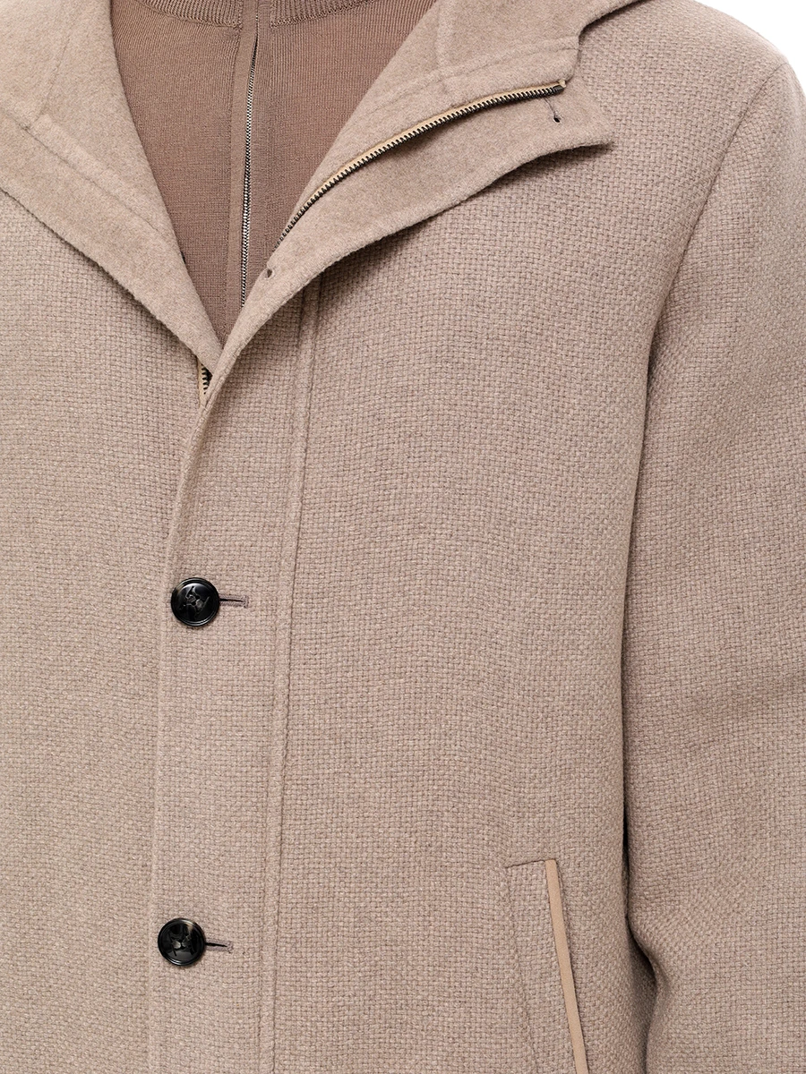 Пальто кашемировое KITON UW1867V0416F02000 Бежевый  Фото 5