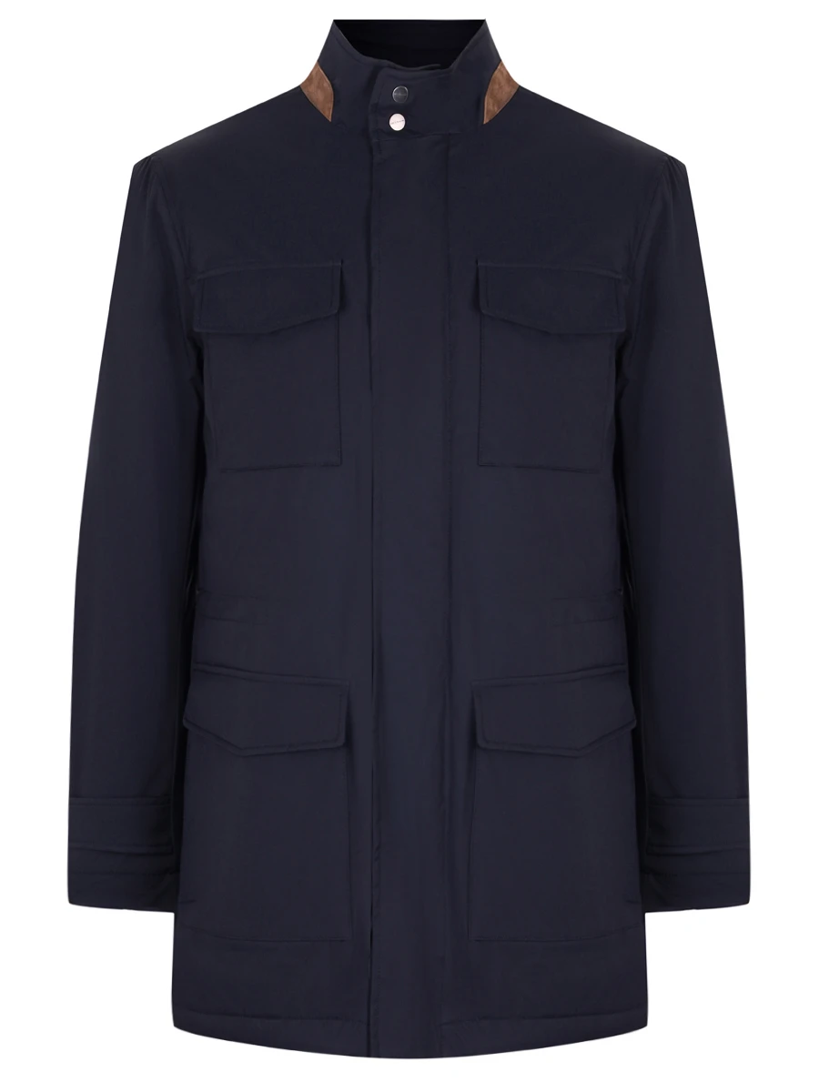 Куртка однотонная KITON UW1885V0440F07002 Синий 