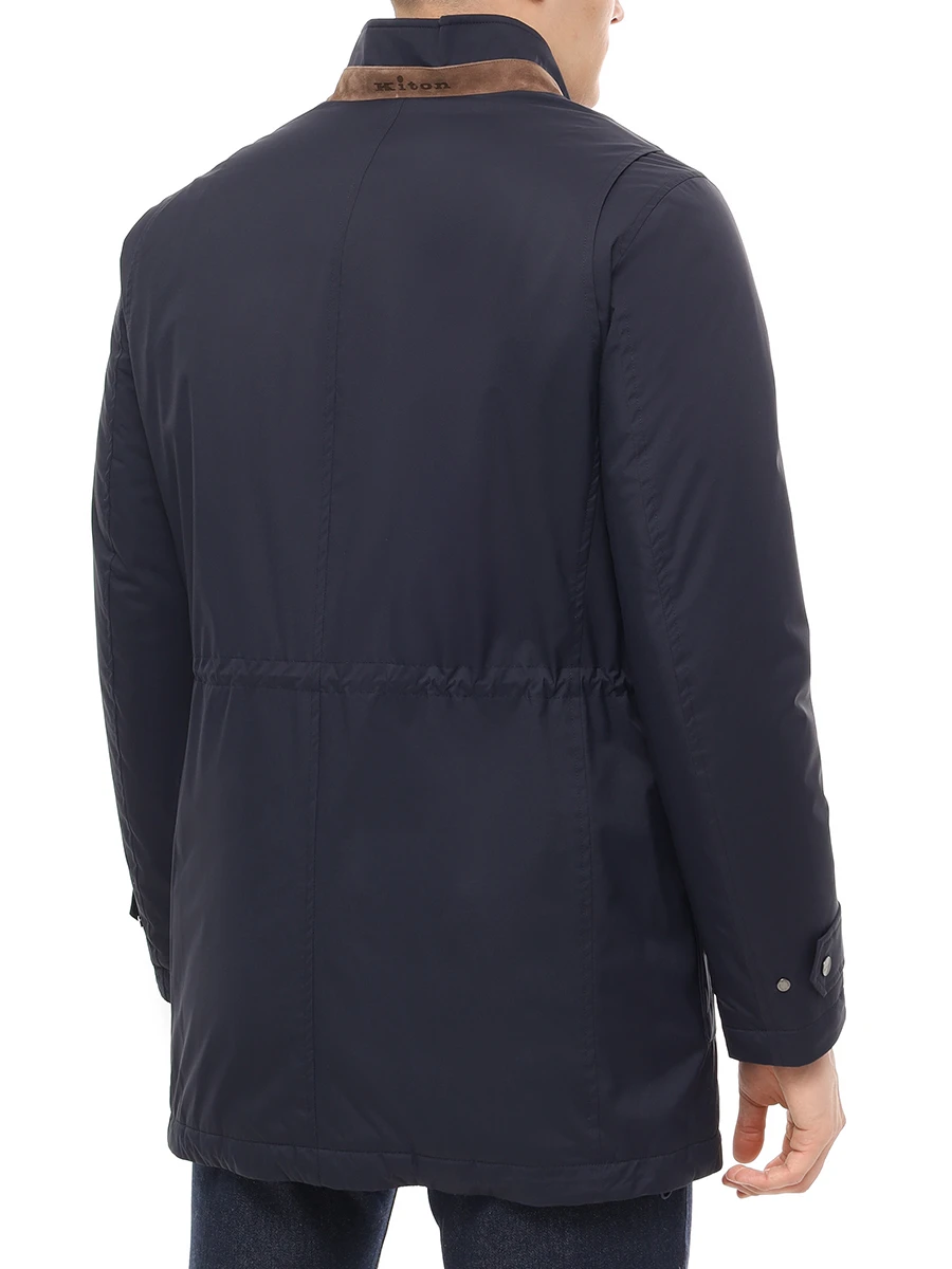 Куртка однотонная KITON UW1885V0440F07002 Синий  Фото 3