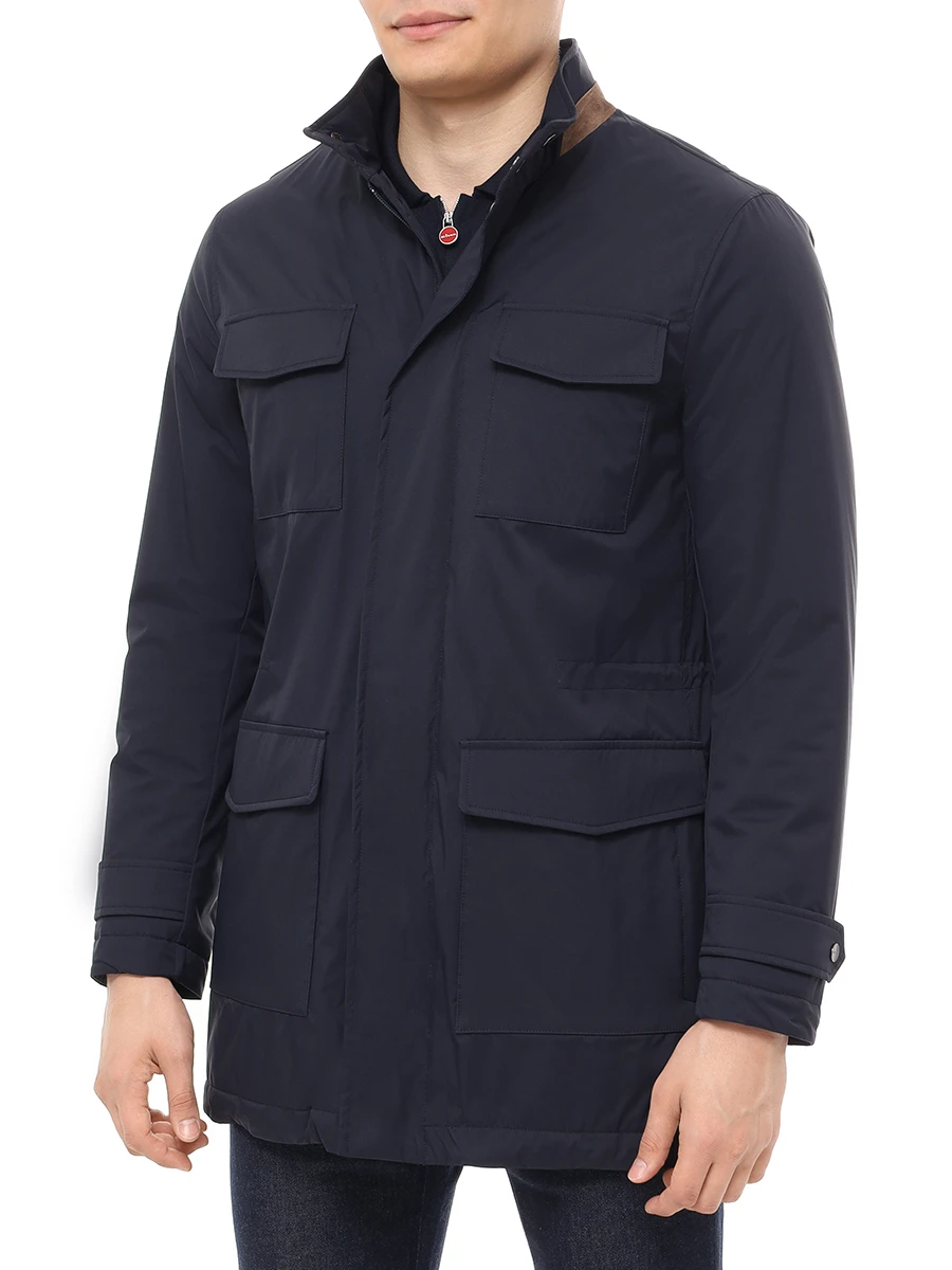 Куртка однотонная KITON UW1885V0440F07002 Синий  Фото 4