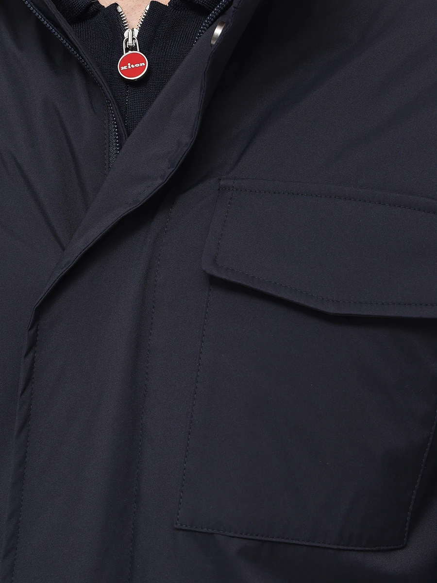 Куртка однотонная KITON UW1885V0440F07002 Синий  Фото 5