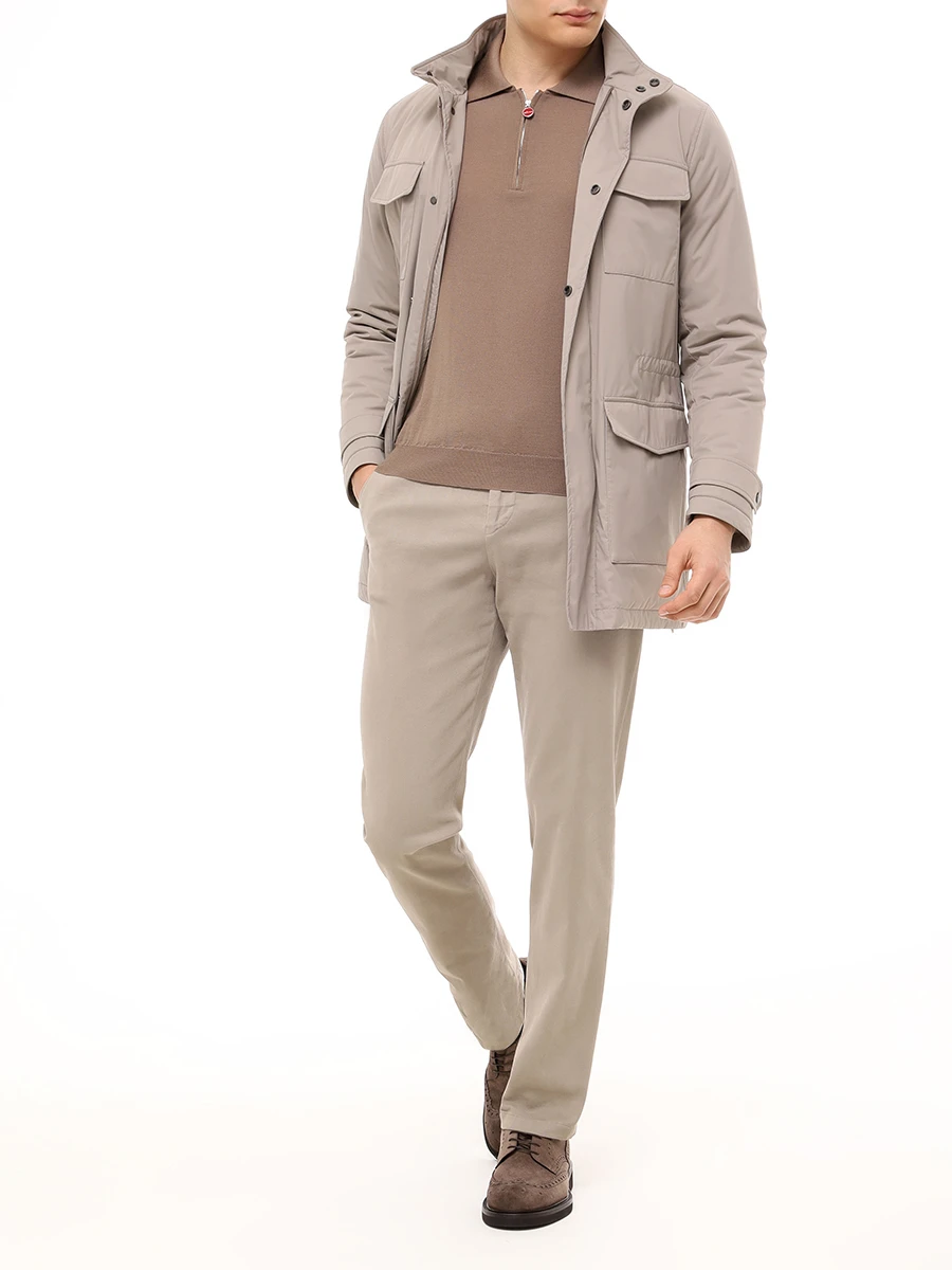 Куртка однотонная KITON UW1885V0440F08001 Бежевый  Фото 2
