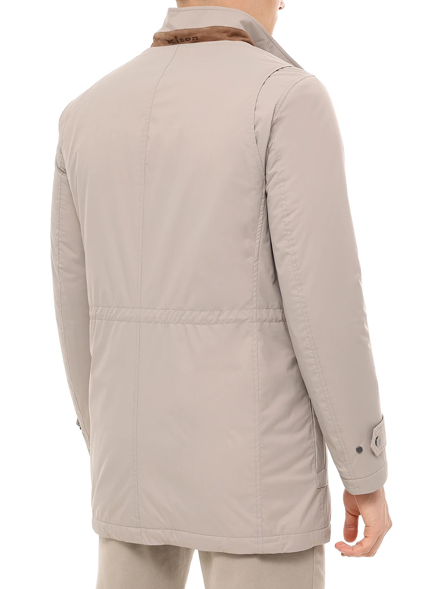 Куртка однотонная KITON UW1885V0440F08001 Бежевый  Фото 3