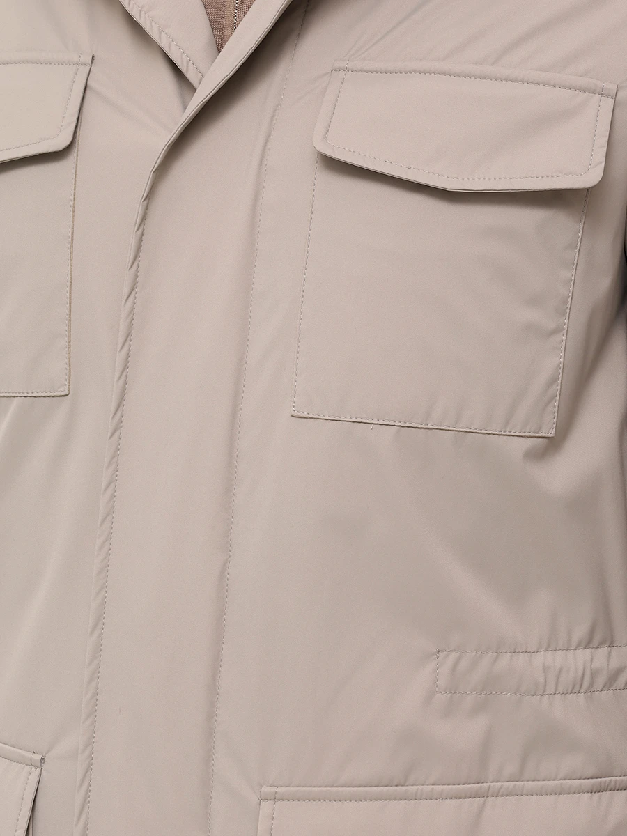 Куртка однотонная KITON UW1885V0440F08001 Бежевый  Фото 5