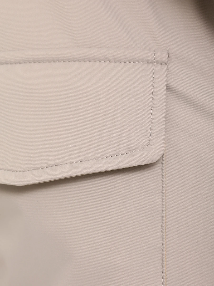 Куртка однотонная KITON UW1885V0440F08001 Бежевый  Фото 6