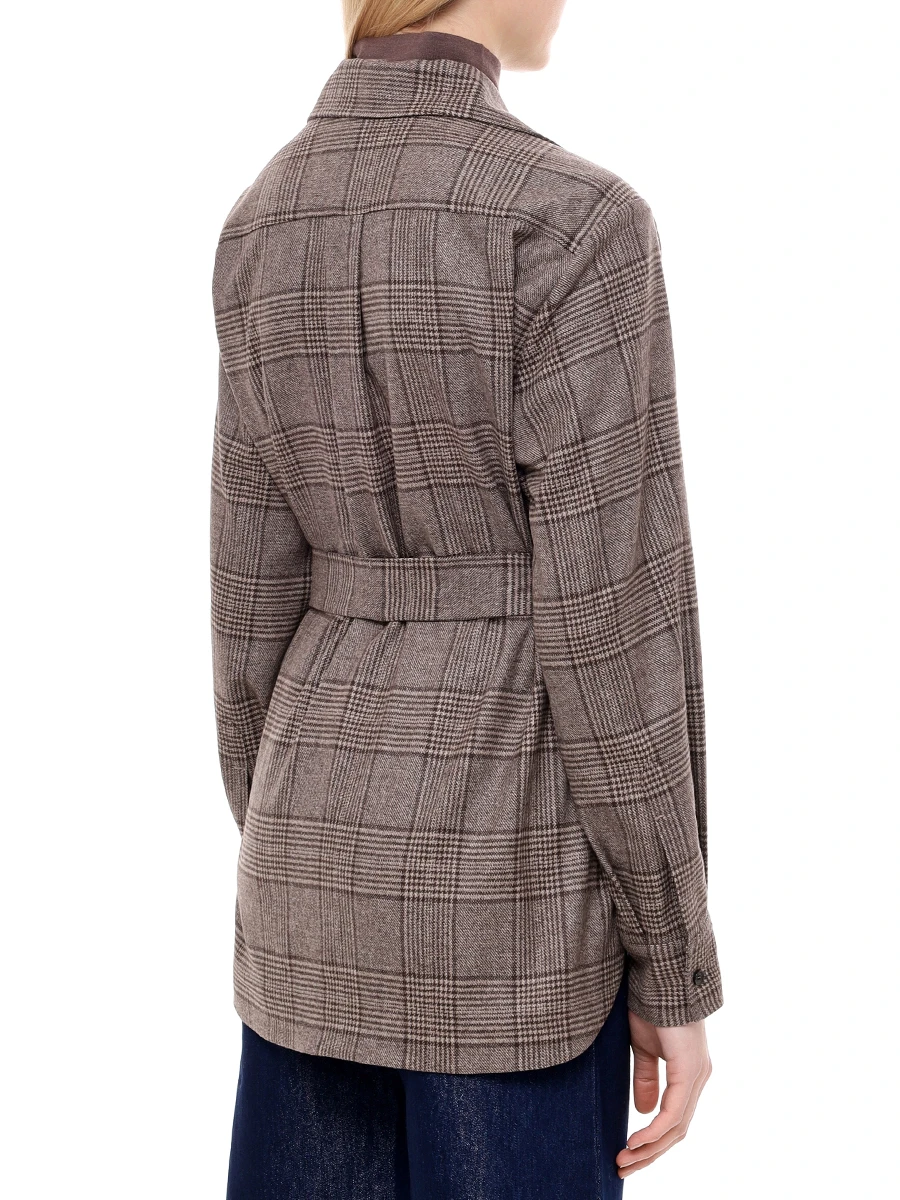 Рубашка шерстяная KITON D58453K0520E03000 Коричневый  Фото 3