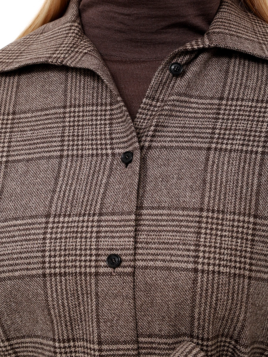 Рубашка шерстяная KITON D58453K0520E03000 Коричневый  Фото 5