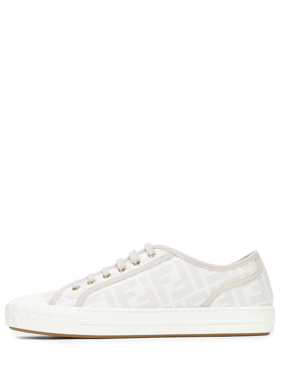 Кеды текстильные FENDI 8E8325 AJZX F1GQF Бежевый  Фото 3