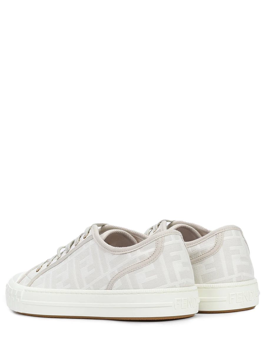 Кеды текстильные FENDI 8E8325 AJZX F1GQF Бежевый  Фото 4