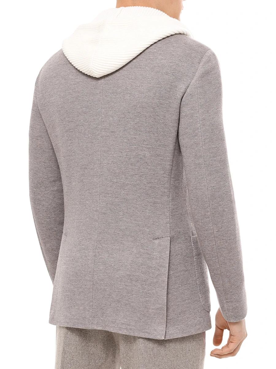 Пиджак из шерсти и хлопка FRADI 252WN6187/87/SJK.JACKET_GW Серый  Фото 3