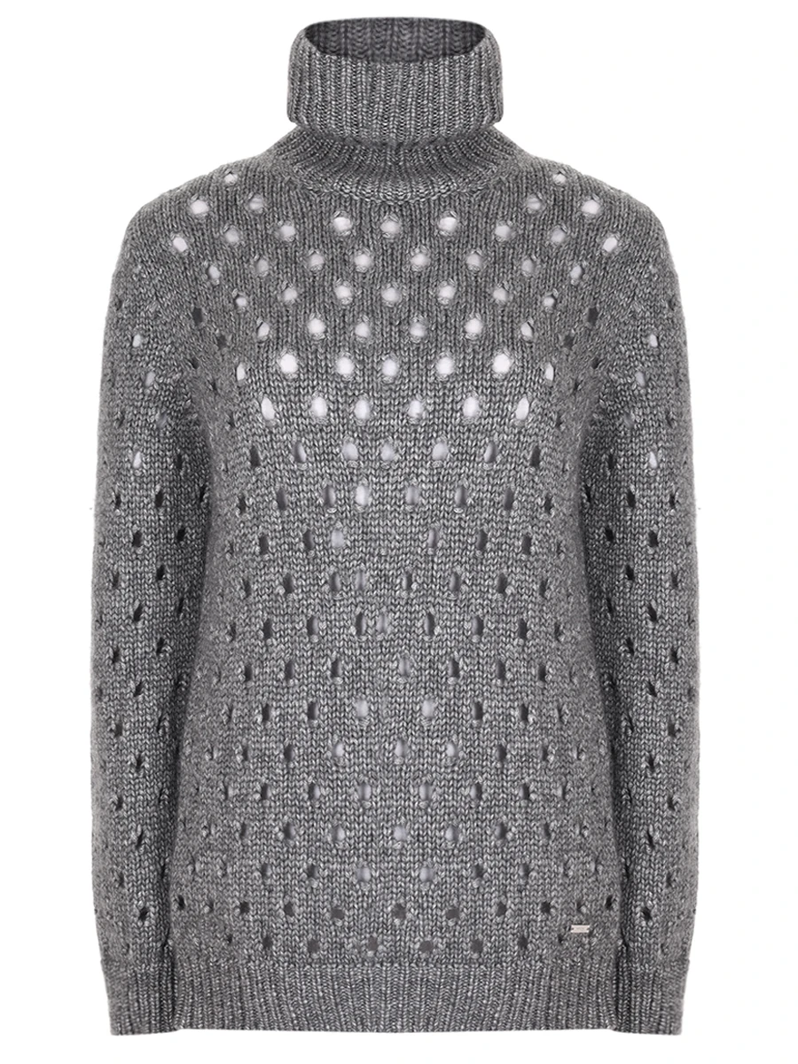 Свитер из кашемира и шелка KITON D5874601001002 Серый 