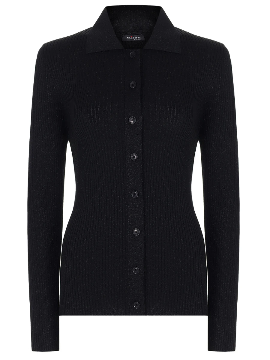 Поло шерстяное KITON D587240100H Черный 