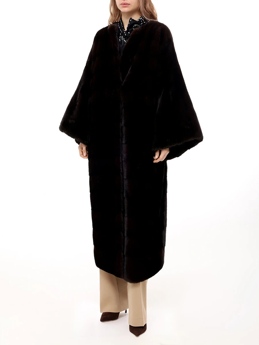 Шуба норковая KITON D58695K0549F02002 Темно Коричневый  Фото 4