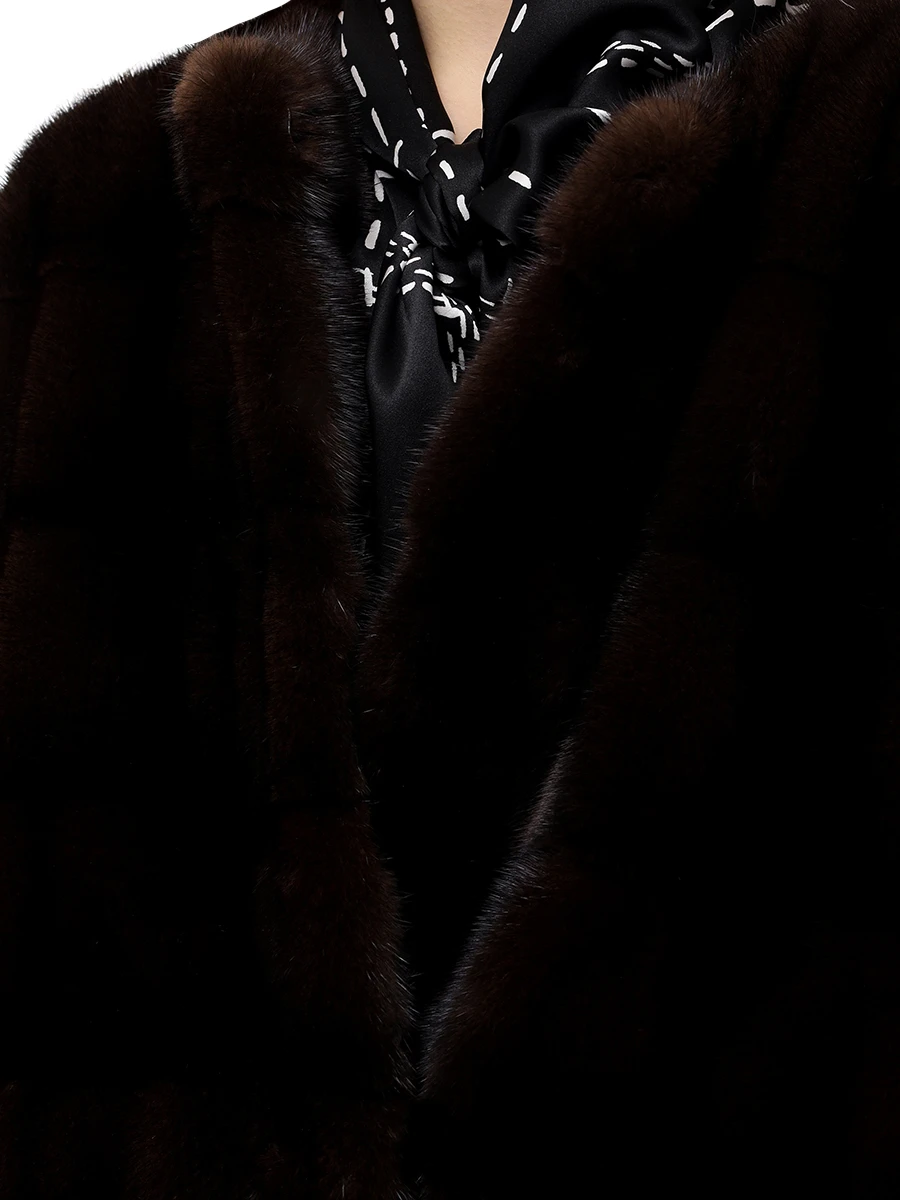 Шуба норковая KITON D58695K0549F02002 Темно Коричневый  Фото 5