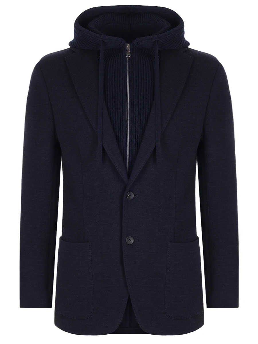 Пиджак из шерсти и хлопка FRADI 252WN6187/89/SJK.JACKET_GW Синий 